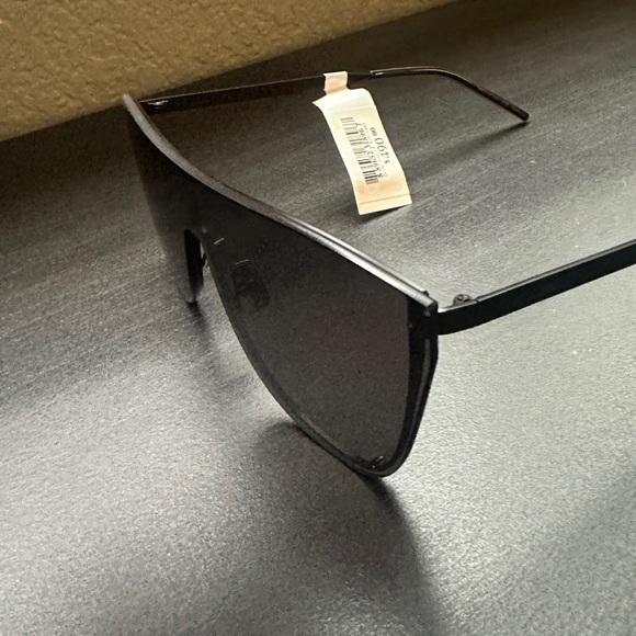 NEW SAINT LAURENT Unisex Black Square Sunglasses Mask SL 1-B from MACY's - Picture 15 of 16